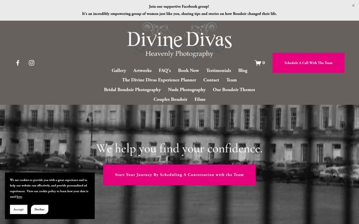 Screenshot di divinedivas.co.uk