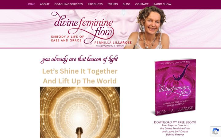 Screenshot of divinefeminineflow.com