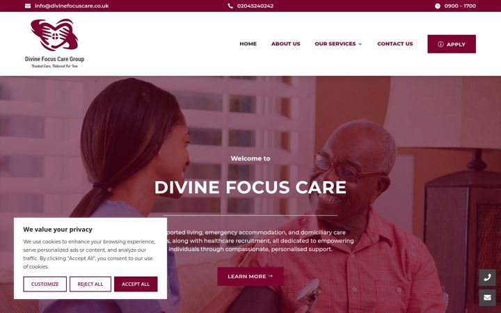 Screenshot di divinefocuscare.co.uk