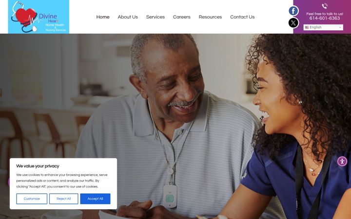 Screenshot of divineheartllc.com