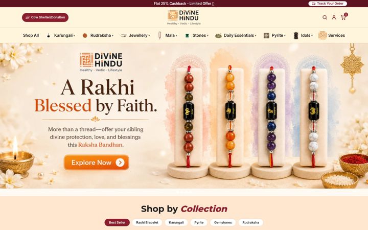 Screenshot of divinehindu.in