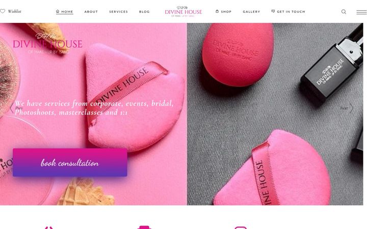 Screenshot of divinehouseofmakeup.com