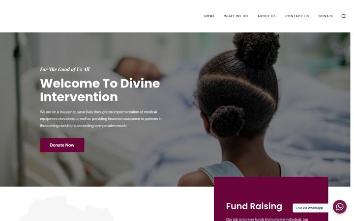 Screenshot of divineinterventionng.org