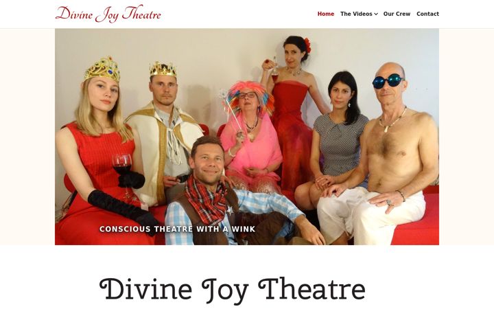 Screenshot of divinejoytheatre.com