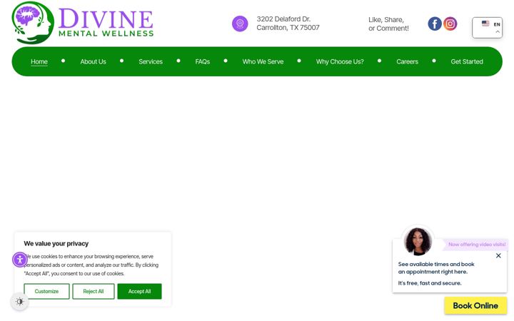 Ekrano kopija divinementalwellness.org