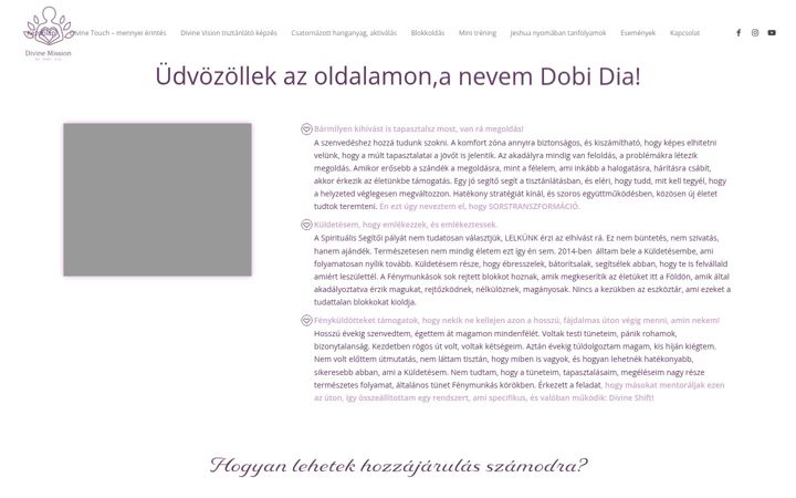 Screenshot of divinemission.hu