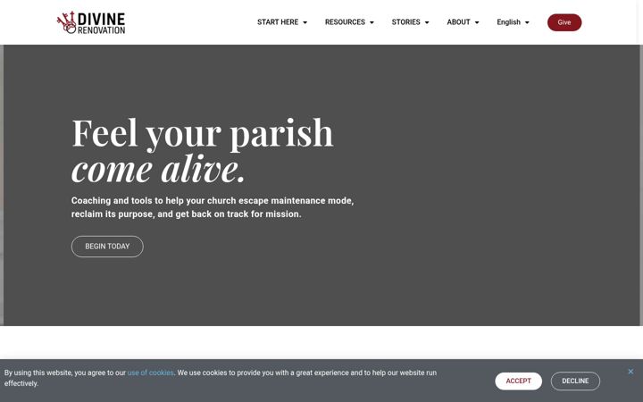 Screenshot of divinerenovation.org