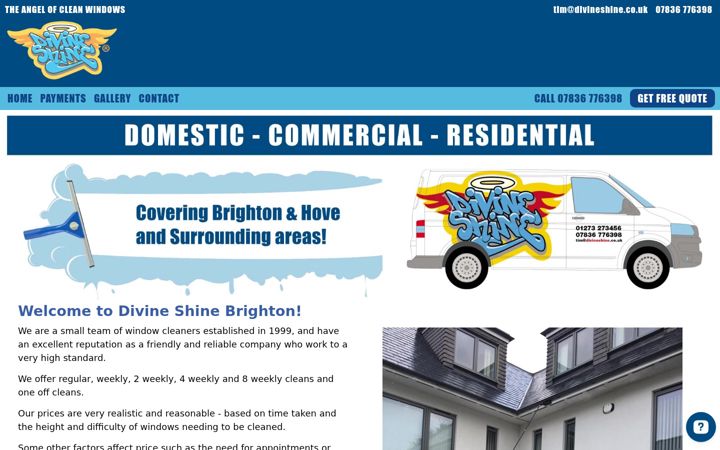 Screenshot di divineshine.co.uk
