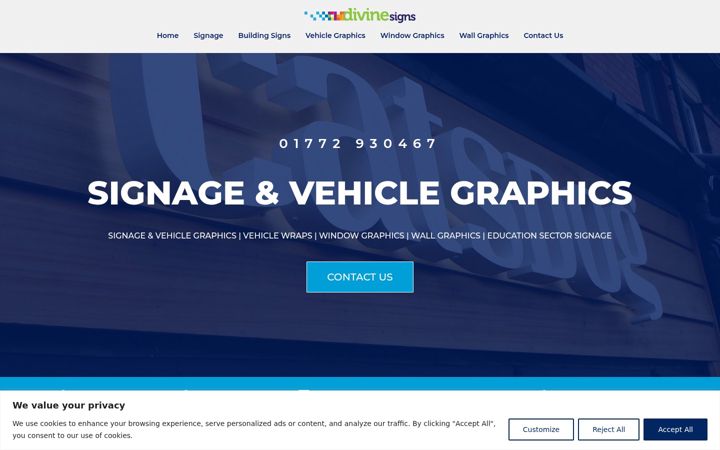 Screenshot di divinesignsuk.co.uk