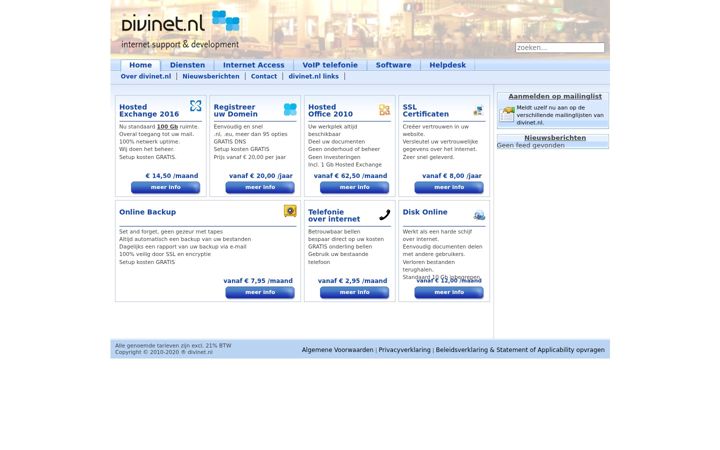 Screenshot of divinet.nl