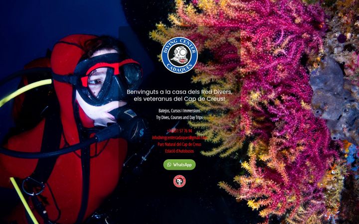 Ekrānuzņēmums no divingcentercadaques.es