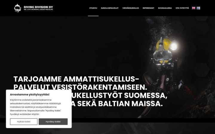 Screenshot di divingdivision.fi