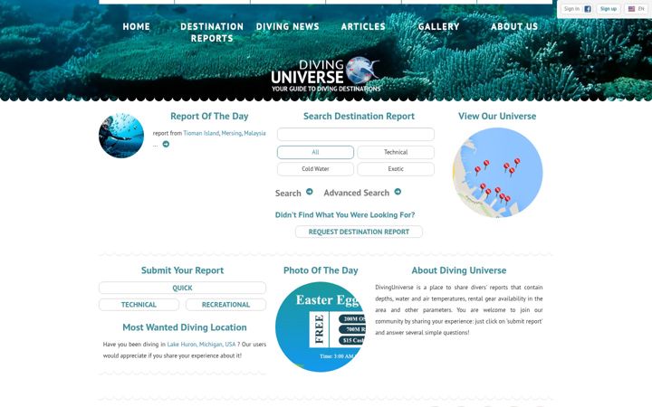 Screenshot of divinguniverse.com