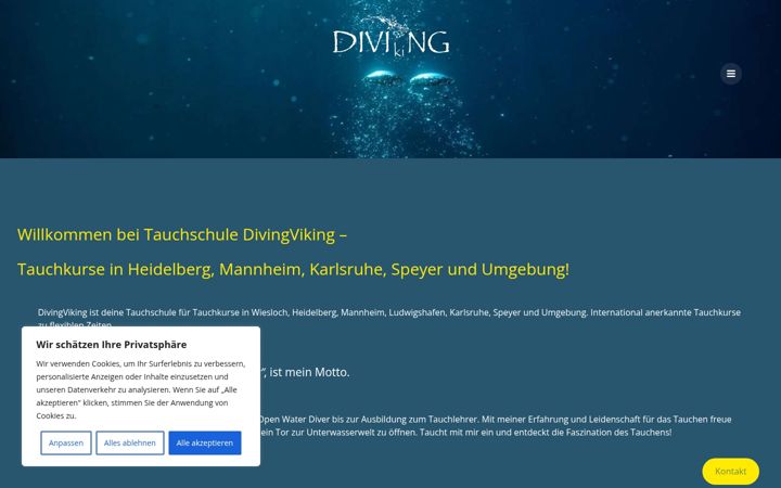 Screenshot of divingviking.de