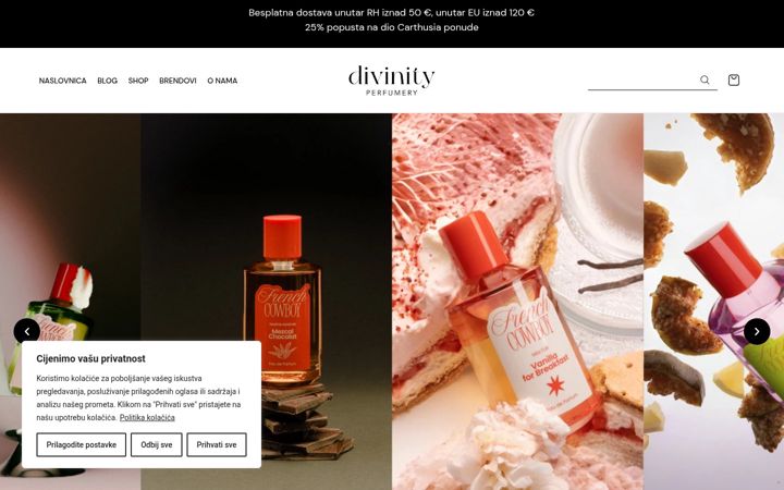 Screenshot of divinityperfumery.hr