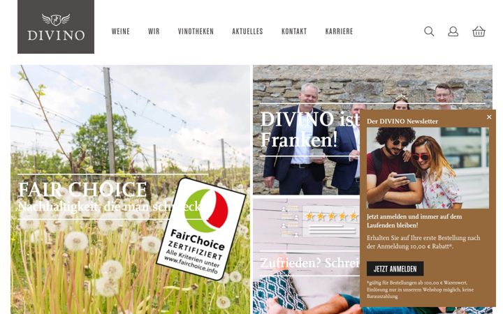 Screenshot of divino-wein.de