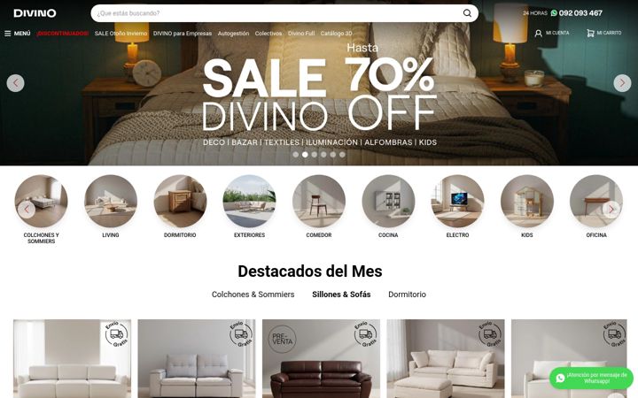 Screenshot of divino.com.uy