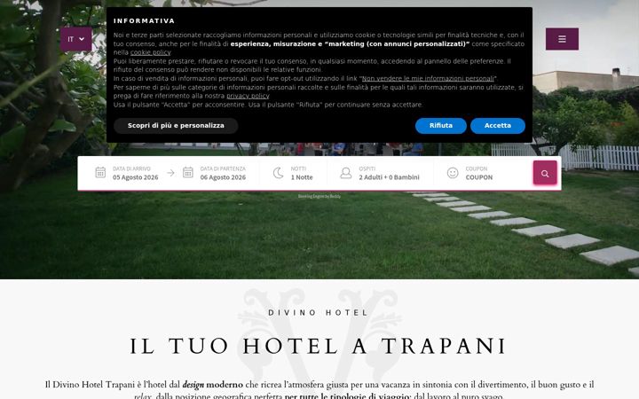 Screenshot of divinohotel.it