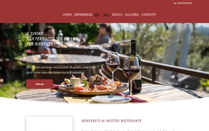 Skærmbillede af divinoristorantechianti.it