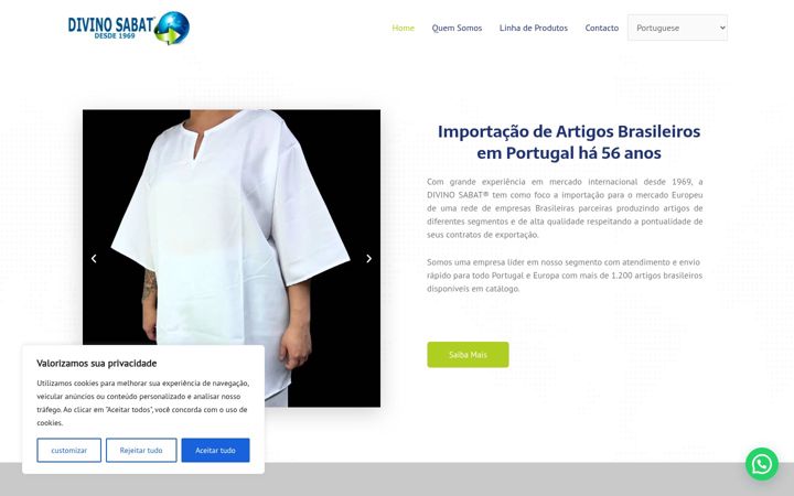 Ekrano kopija divinosabat.com.pt