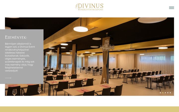 Screenshot of divinusevent.hu