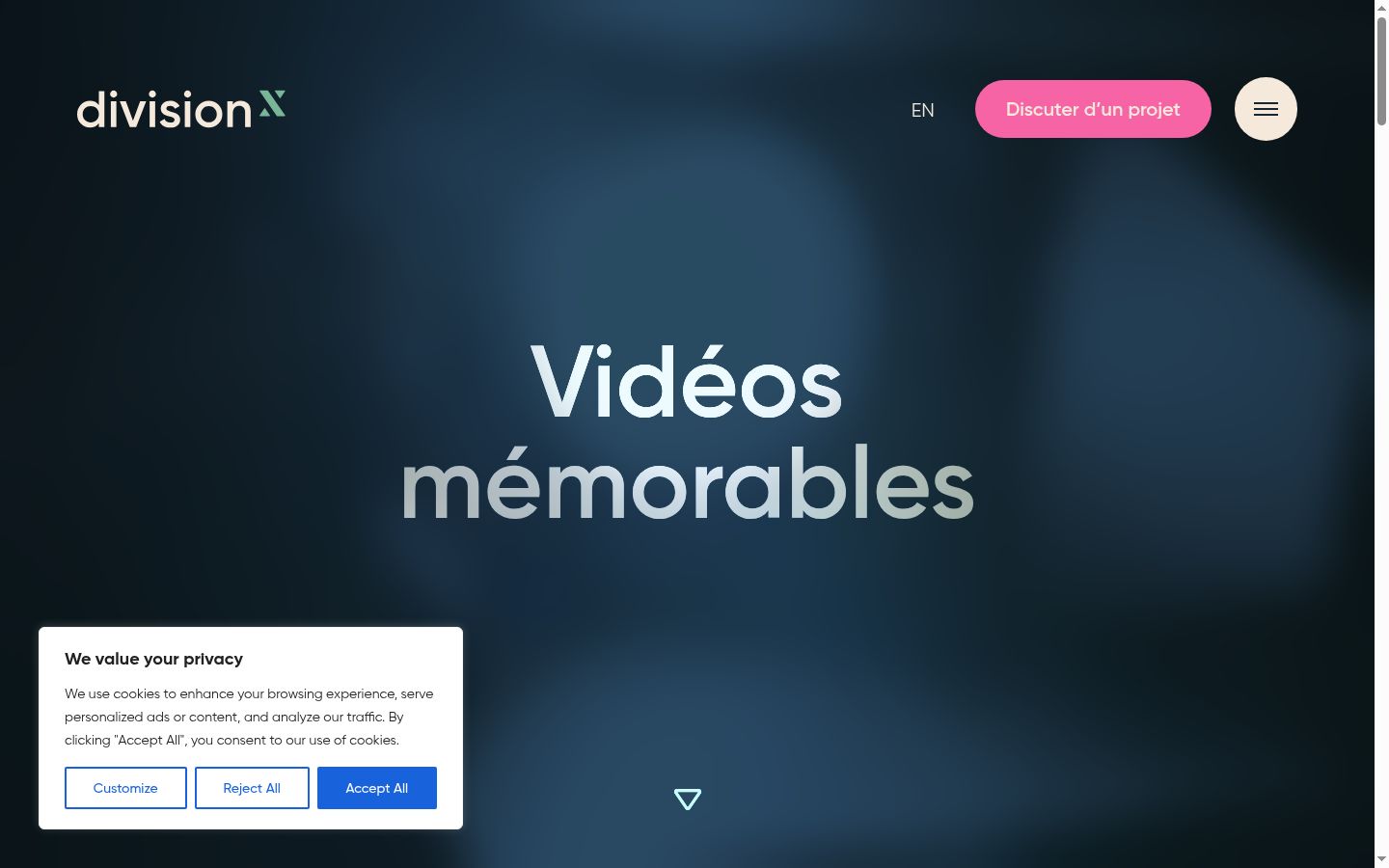 Sutikimo reklamjuostės, rodytos prieš bet kokią sąveiką, ekrano kopija