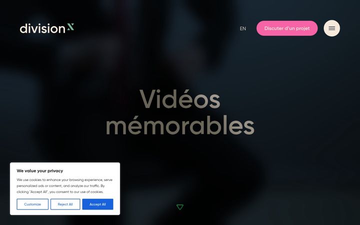Screenshot stránky divisionx.ca