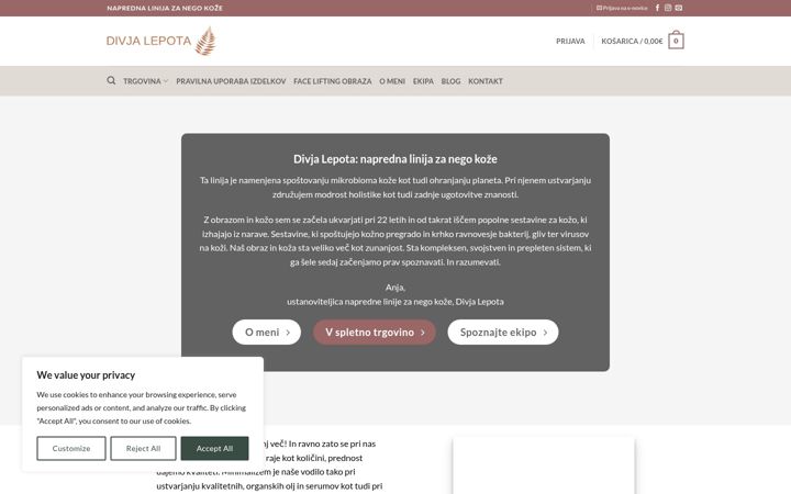 Screenshot ta' divjalepota.si