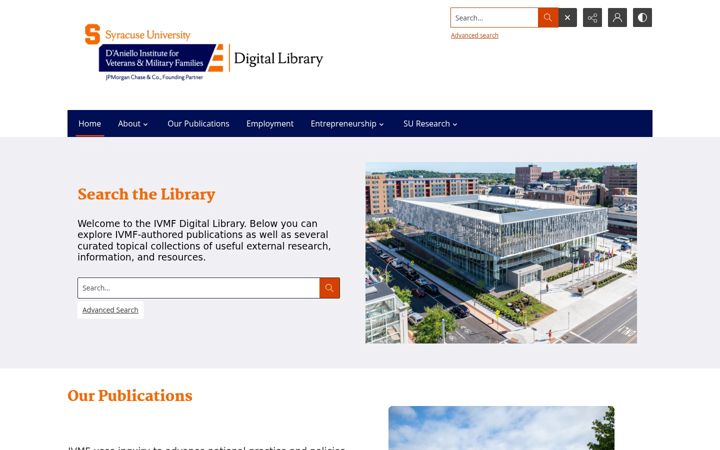 Screenshot di divmflibrary.syr.edu