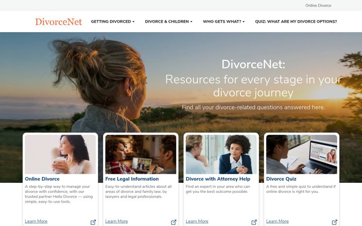 Screenshot of divorcenet.com