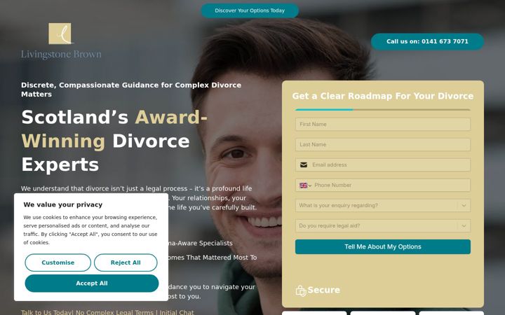 Screenshot of divorcesolicitorsscotland.com
