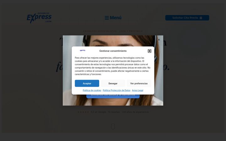 Screenshot of divorcioexpressleon.com