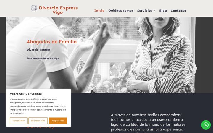 Snímek obrazovky divorcioexpressvigo.es