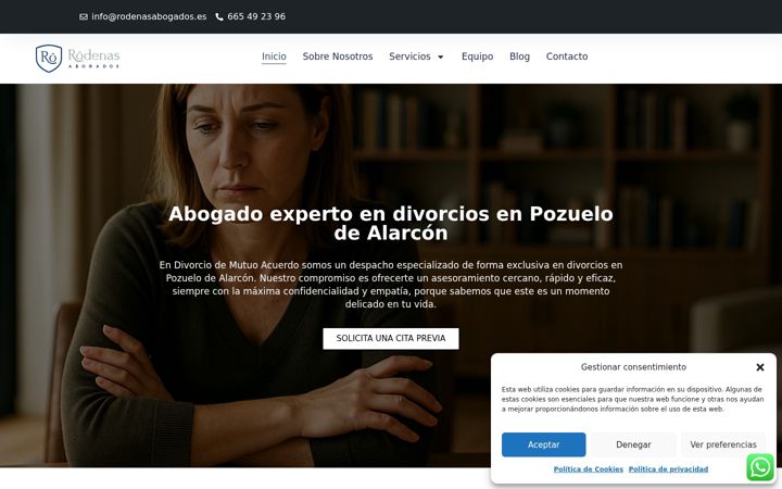 Snímek obrazovky divorciopozuelodealarcon.es