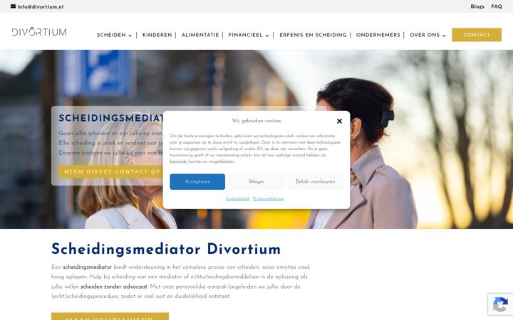 Snimka zaslona za divortium.nl