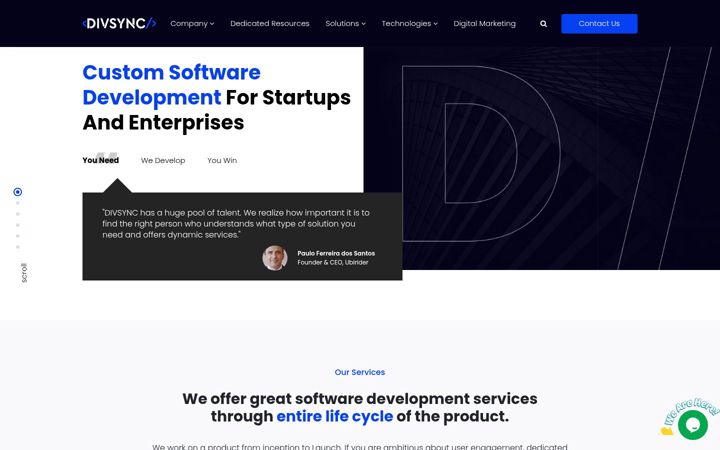 Screenshot of divsync.com