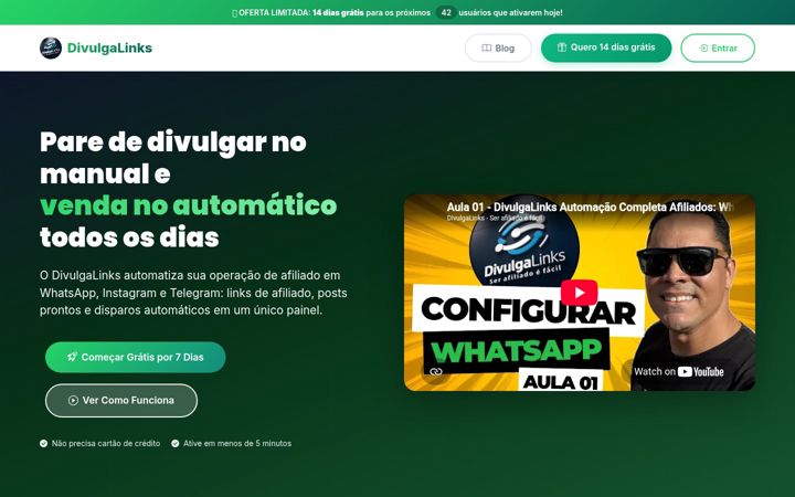 Screenshot of divulgalinks.com.br