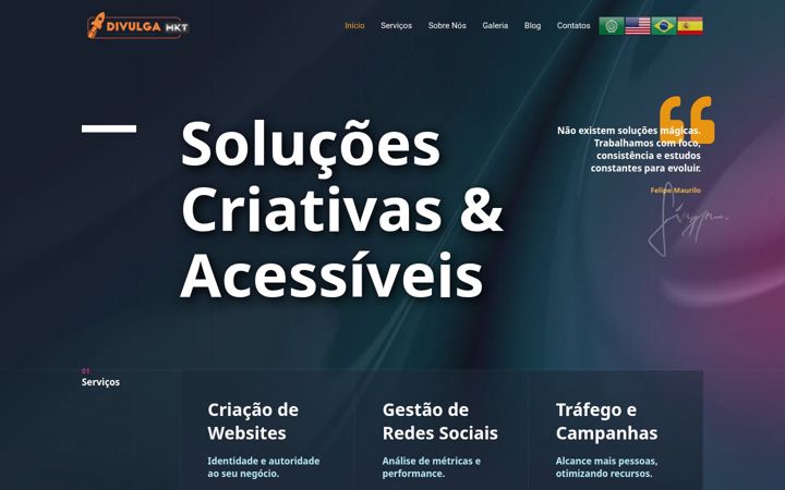 Screenshot of divulgamkt.com