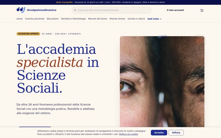 Screenshot of divulgazionedinamica.it