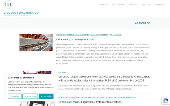 Screenshot of divulgodiagnostico.com