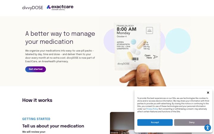 Screenshot of divvydose.com
