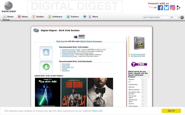 Screenshot of divx-digest.com
