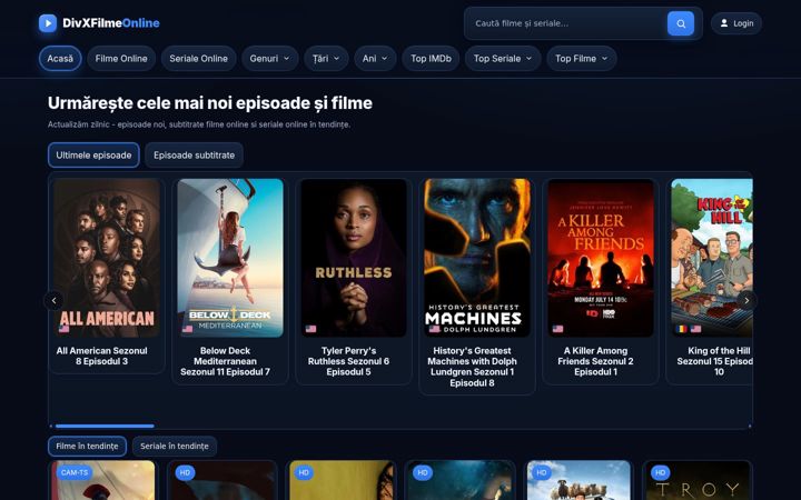 Екранна снимка на divxfilmeonlinehd.net