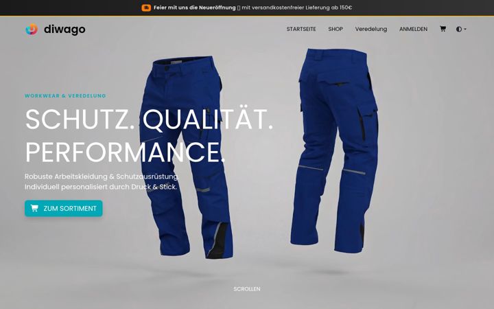 Screenshot of diwago.de
