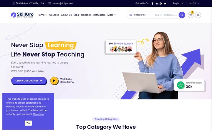 Screenshot of diwakareducationhub.com