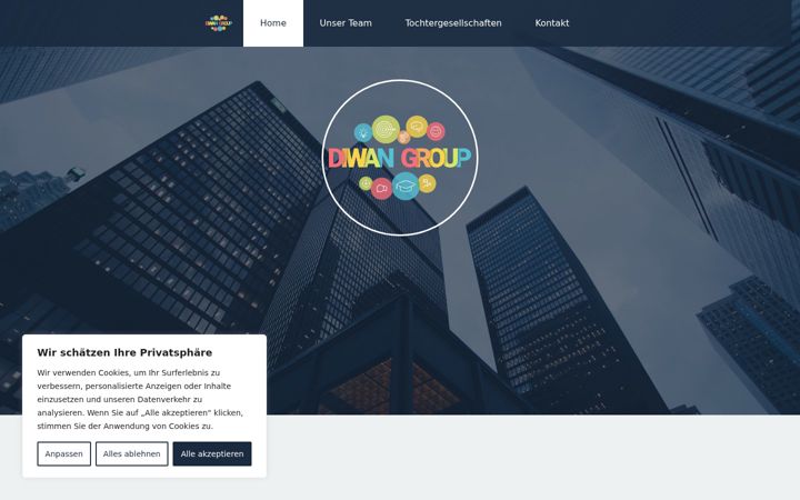 Screenshot of diwangroup.de