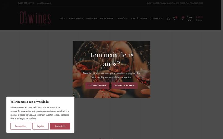Screenshot of diwines.pt