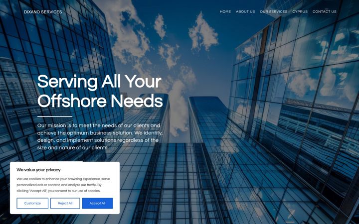 Screenshot of dixanoservices.com