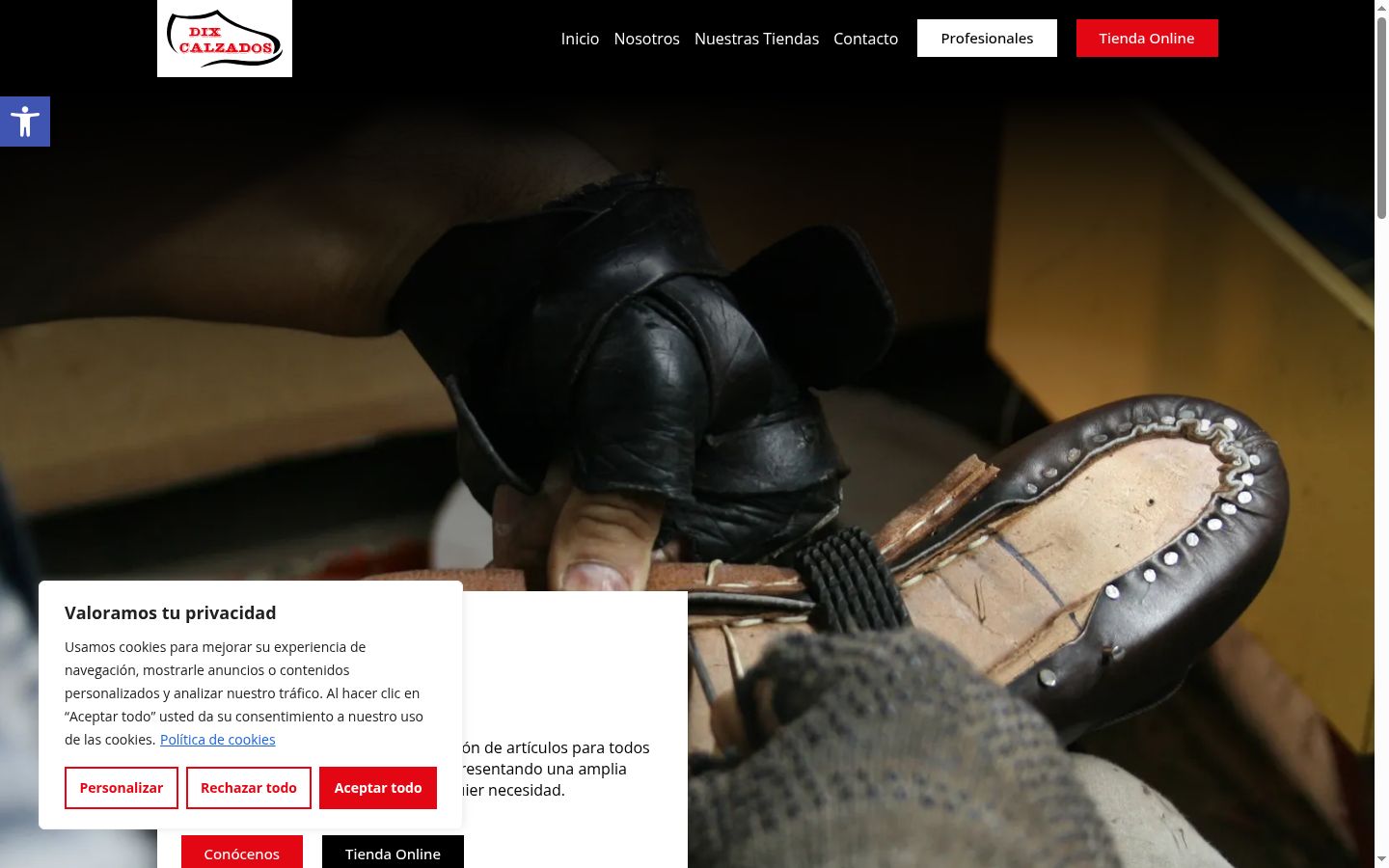 Ekrānuzņēmums ar piekrišanas baneri, kas tika rādīts pirms jebkādas mijiedarbības