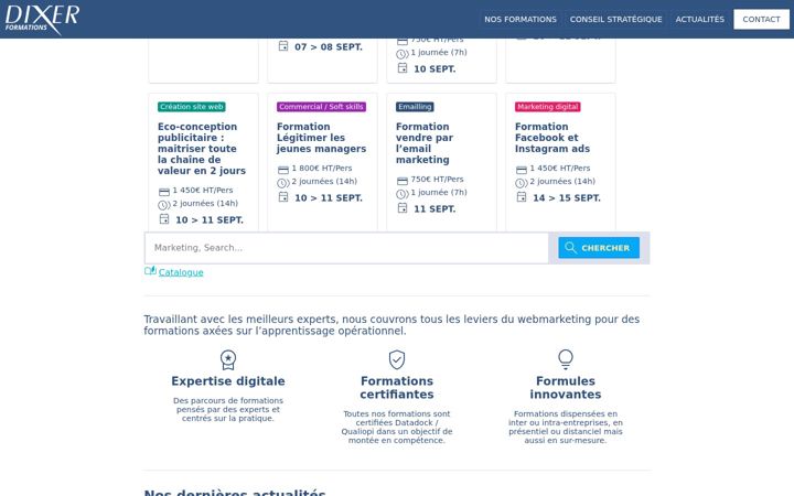 Posnetek zaslona dixer.fr